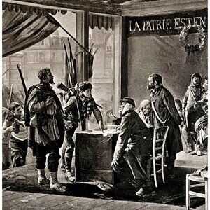 Franco Prussian War Enrollment Of Volunteers Photogravure Victorian 1894 DWS4